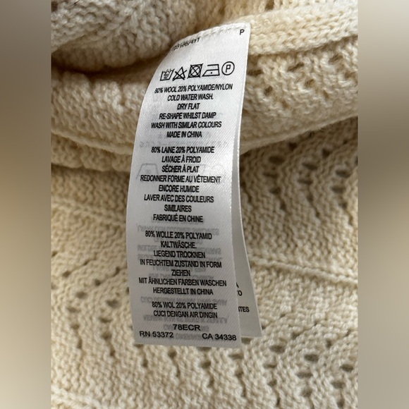 NWT! French Connection Winter White Iris Knit High neck Sweater Size Small - Picture 5 of 8